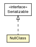 Package class diagram package Externalization.NullClass